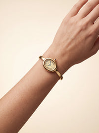 Luxury Gold Round Bracelet Watch