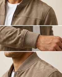Fergus - Suede Bomber Jacket