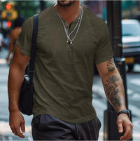 Idris | Men's Short Sleeve Henley T-Shirt