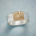 Silver and Gold Wire Wrapped Ring