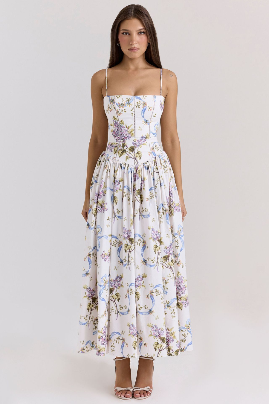 Gabriella | Womens Wedding Guest Elegant Corset Midi Dress 6
