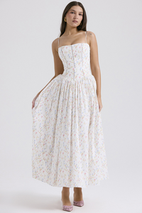 Gabriella | Womens Wedding Guest Elegant Corset Midi Dress 5