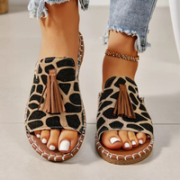 Aria | Women's Slide Sandals Open Toe Tassel Bohemian Flat 3