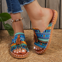 Aria | Women's Slide Sandals Open Toe Tassel Bohemian Flat 2