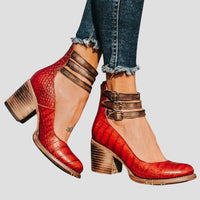 Kwani | Stylish Comfortable Boots Red Snake