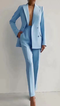 Eleonor | Elegant Women's Suit Light Blue