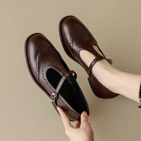 Olyssiah | Orthopedic Mary Jane Shoes Brown