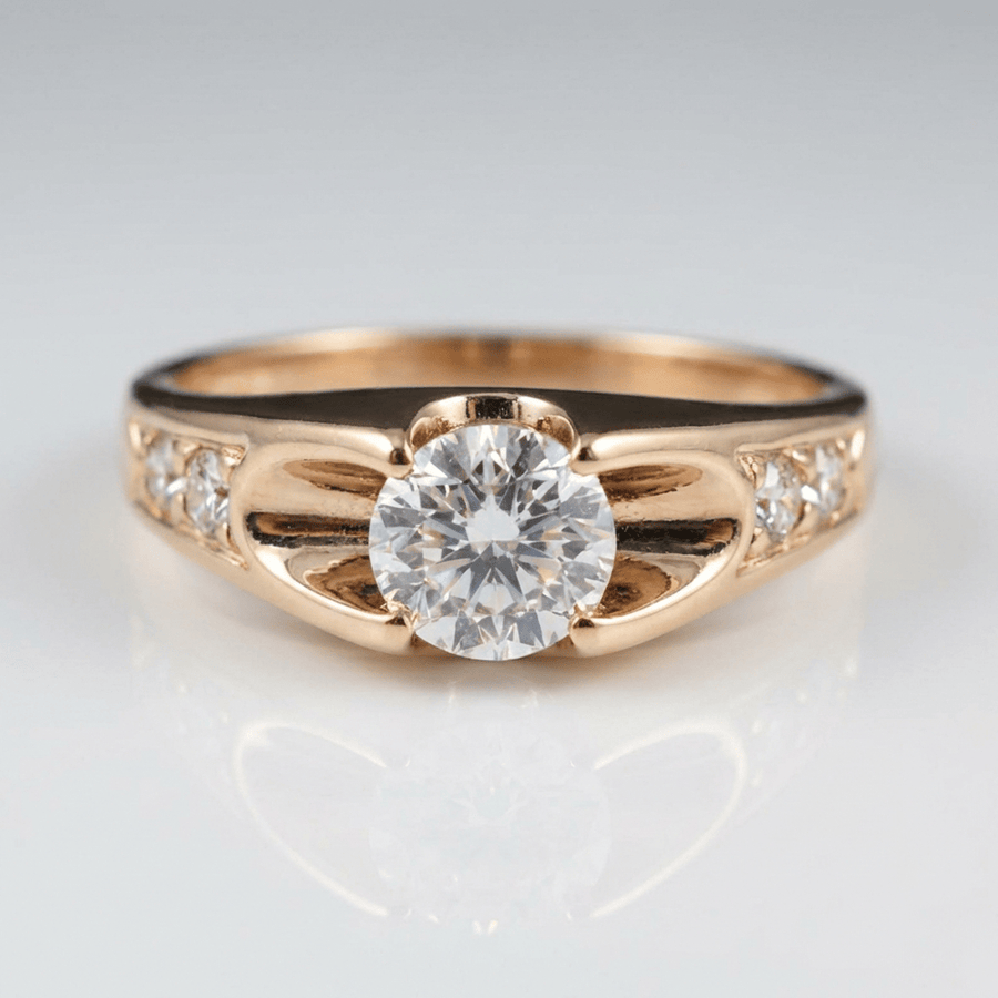 CLASSIC ROSE GOLD ZIRCONIA SOLITAIRE RING