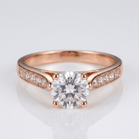 CLASSIC ROUND ZIRCONIA ROSE GOLD RING