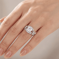VINTAGE ZIRCONIA SILVER BRAIDED RING