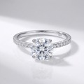 CLASSIC ROUND ZIRCONIA SILVER RING