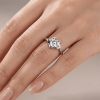 HEART ZIRCONIA SILVER BYPASS RING