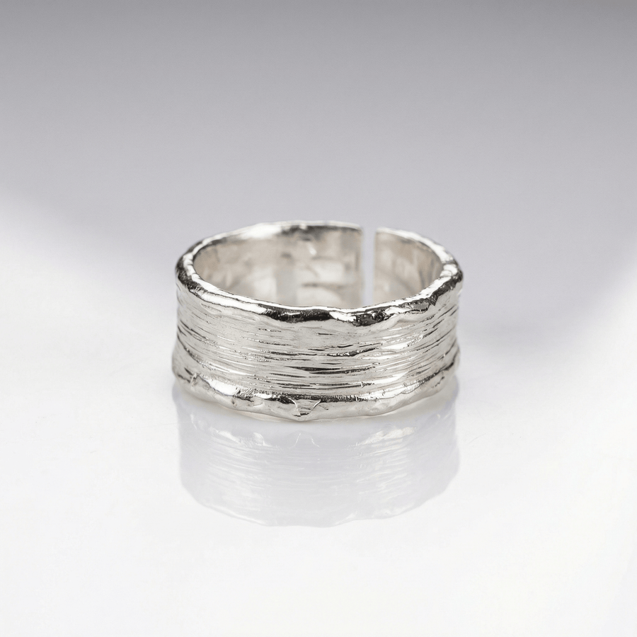 HANDMADE GOLD SILVER TWO TONE RING - (ADJUSTABLE)