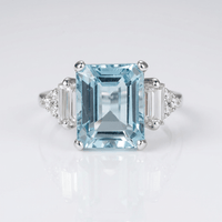 SILVER DIAMOND TRIO RING