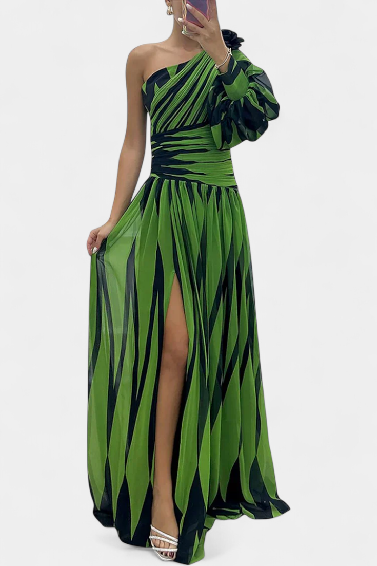 Aubryzah | Sophisticated Maxi Dress Green