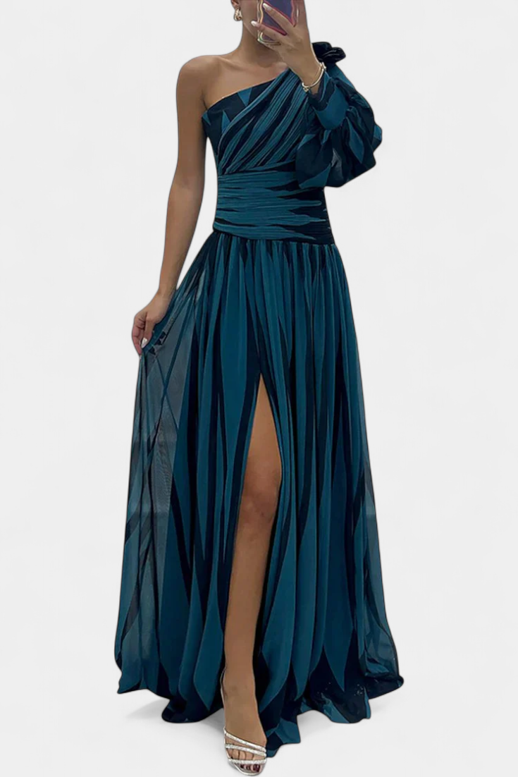 Aubryzah | Sophisticated Maxi Dress Navy Blue