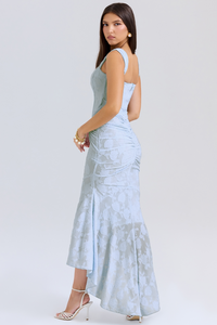Magdalene - Lace Maxi Dress with Draped Waist