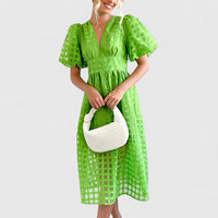 Elanqi | Elegant Midi Dress Green