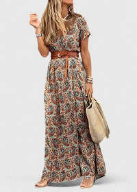 Alleta | Sophisticated Maxi Dress Brown