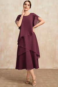 Olivia | Womens Soft Classic Chiffon Dress Brown