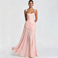 Kira – Ruched Square Neck Maxi Dress