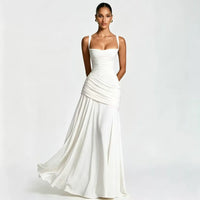 Kira – Ruched Square Neck Maxi Dress