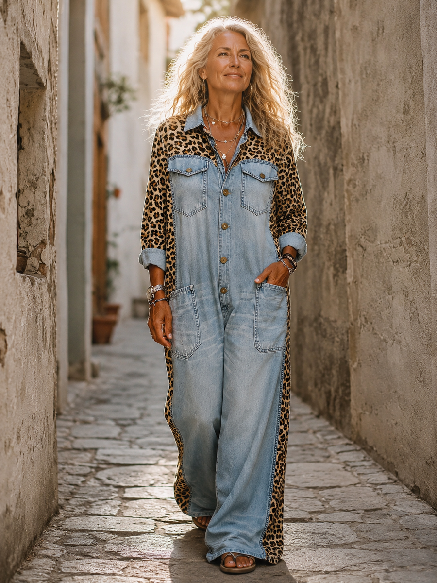 Phaedra – Effortless Denim One-Piece Jumpsuit