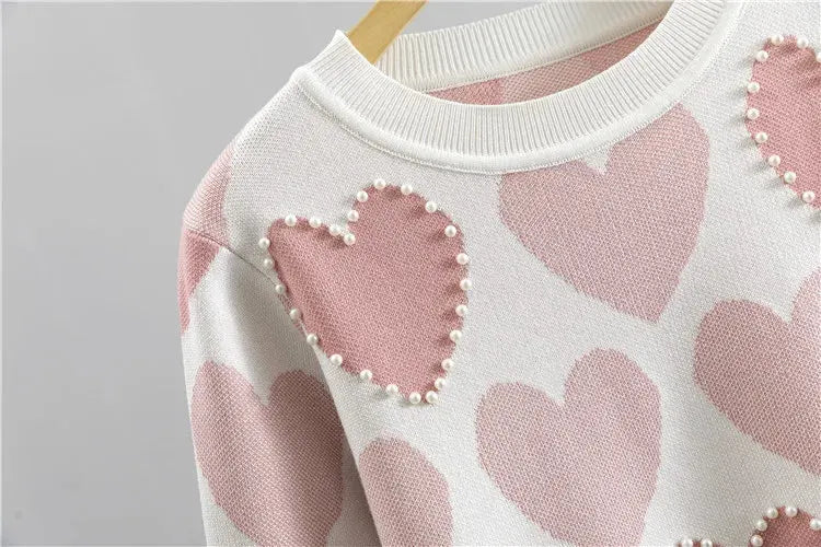 Salome – Chic Heart Pattern Two-Piece Set