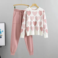 Salome – Chic Heart Pattern Two-Piece Set