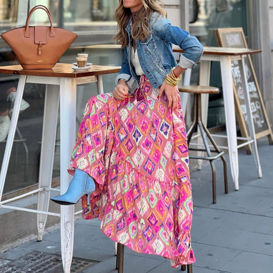 Clémence Paisley Bohemian Maxi Skirt