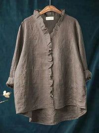 Drusilla - Elegant Linen Summer Blouse