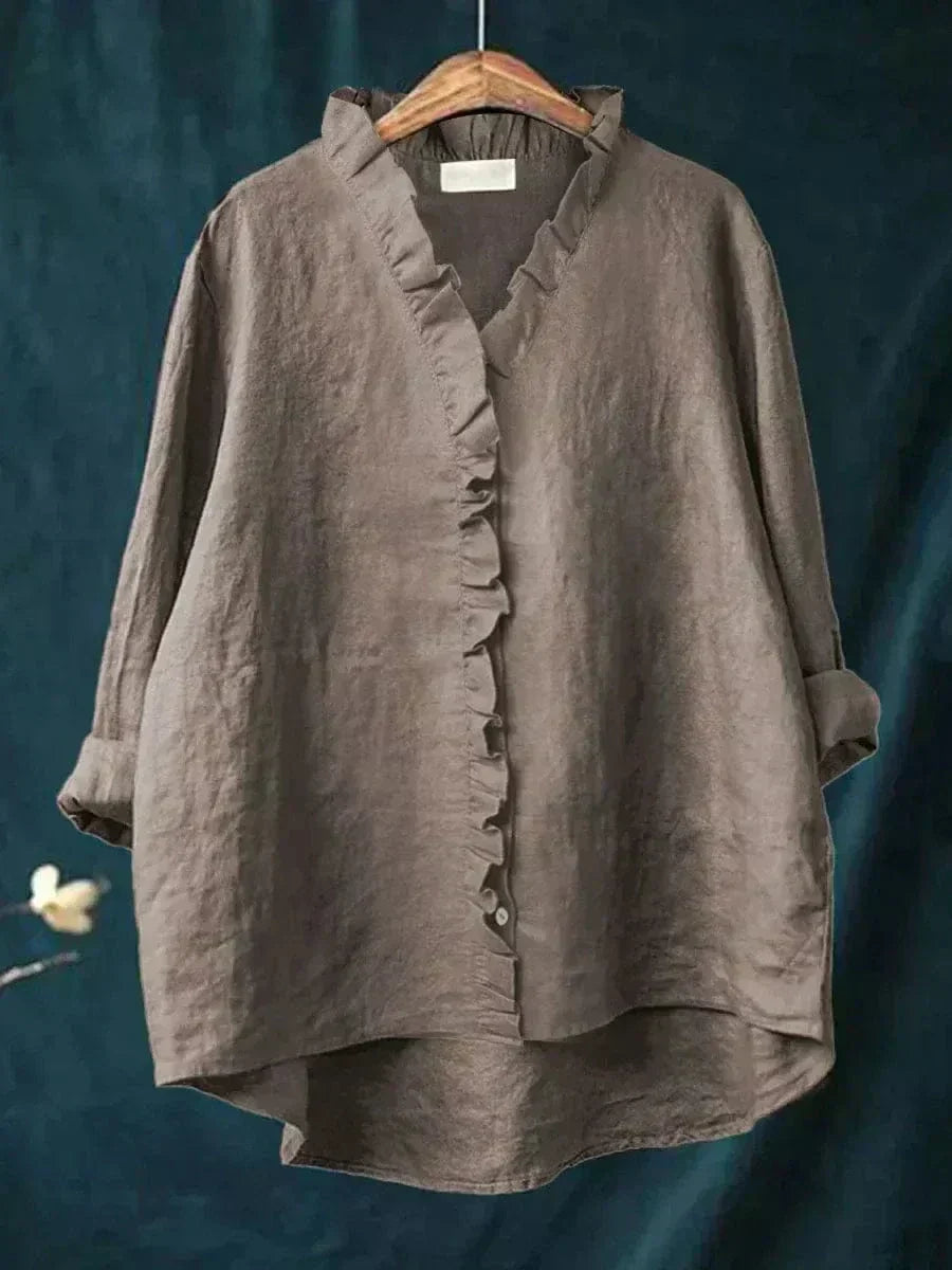 Drusilla - Elegant Linen Summer Blouse
