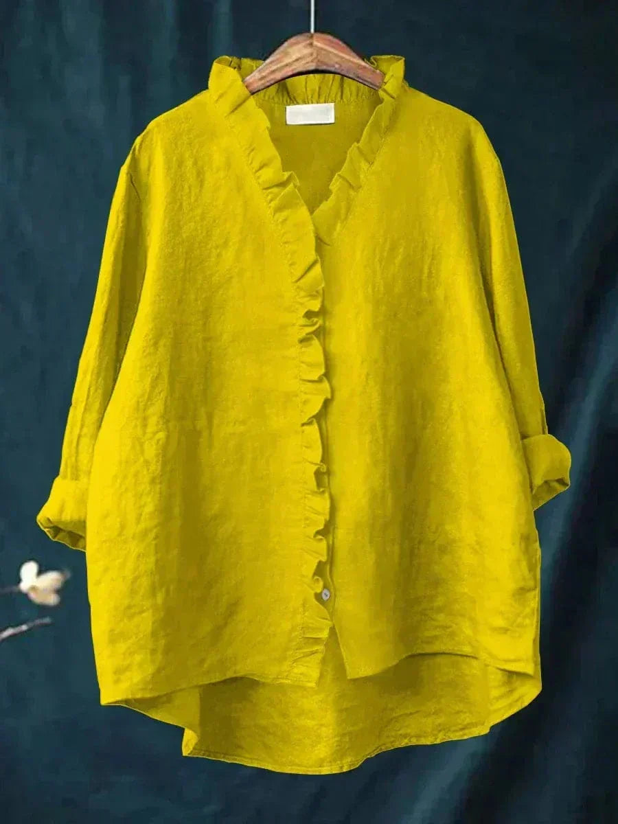Drusilla - Elegant Linen Summer Blouse