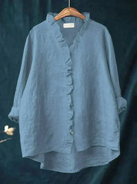 Drusilla - Elegant Linen Summer Blouse