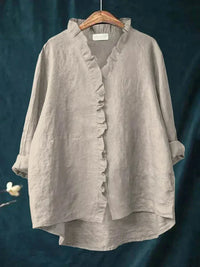 Drusilla - Elegant Linen Summer Blouse