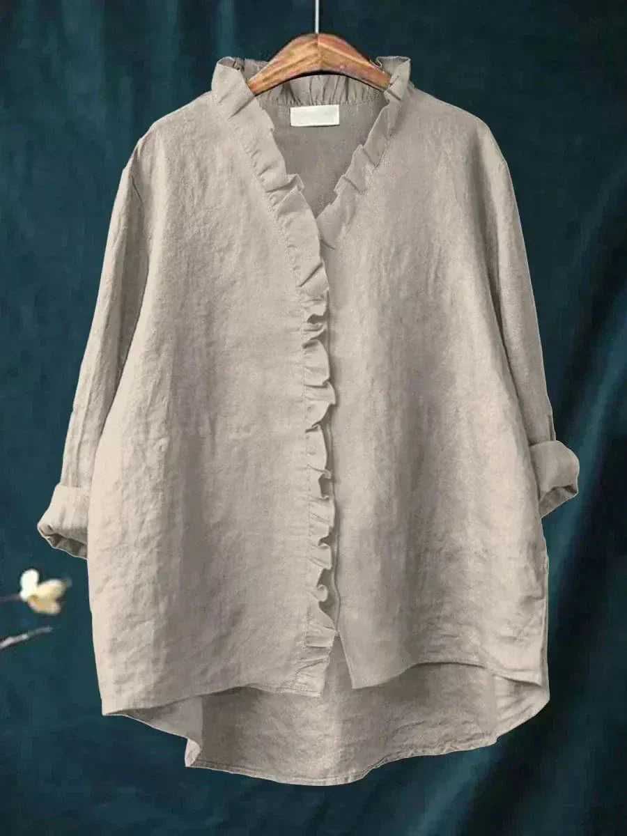 Drusilla - Elegant Linen Summer Blouse
