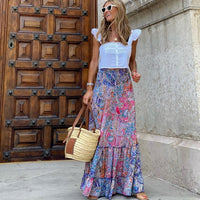 Clémence Paisley Bohemian Maxi Skirt