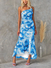 DENISE | FLORAL MAXI DRESS Blue