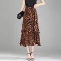Renata Animal Print Chiffon Midi Skirt