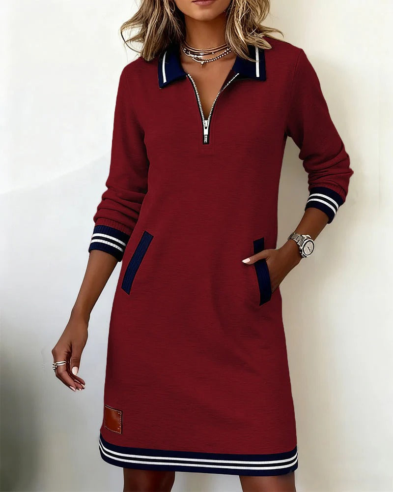 Esme – Long Sleeve Cotton Dress for Everyday Elegance