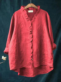 Drusilla - Elegant Linen Summer Blouse