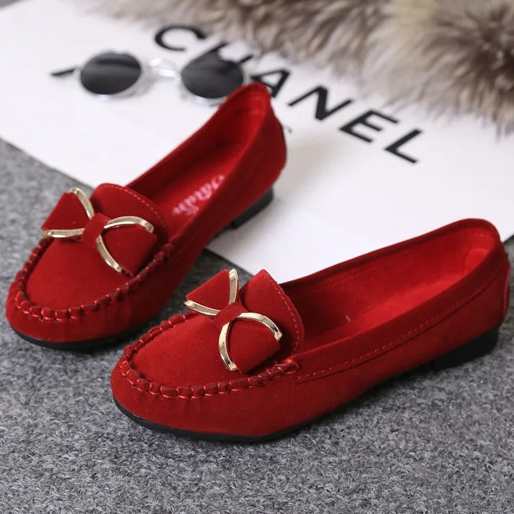 Beatrice Metallic Bow Loafers