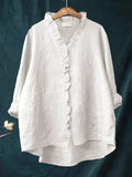 Drusilla - Elegant Linen Summer Blouse
