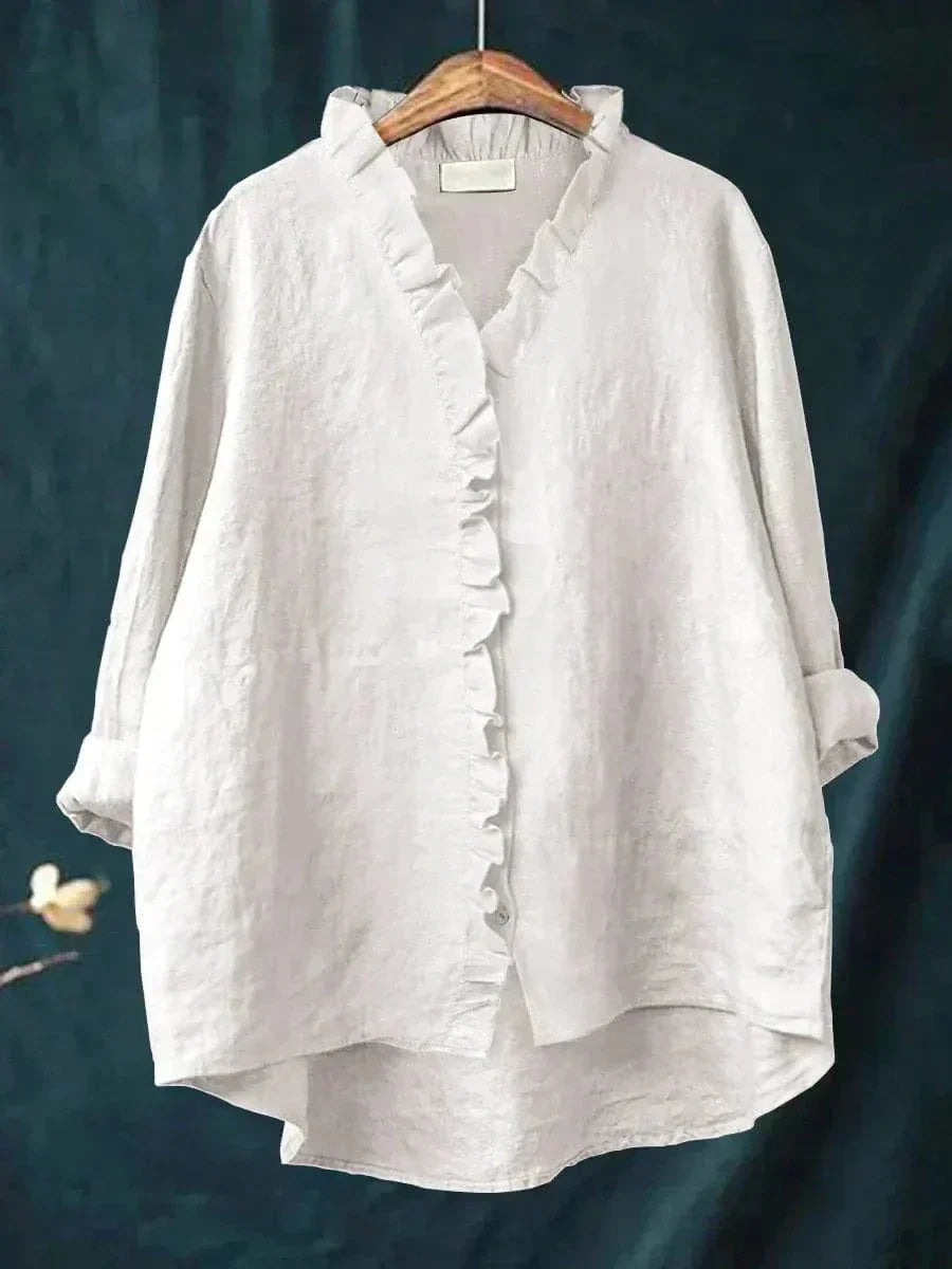 Drusilla - Elegant Linen Summer Blouse