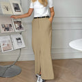 Julieta High-Waisted Front-Split Maxi Skirt