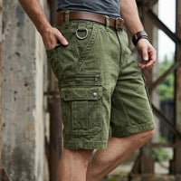 Blaine - Functional Denim Cargo Shorts