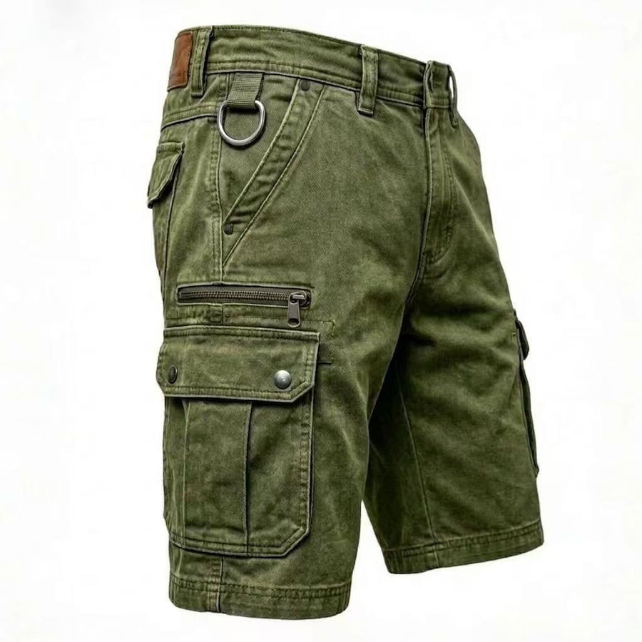 Blaine - Functional Denim Cargo Shorts
