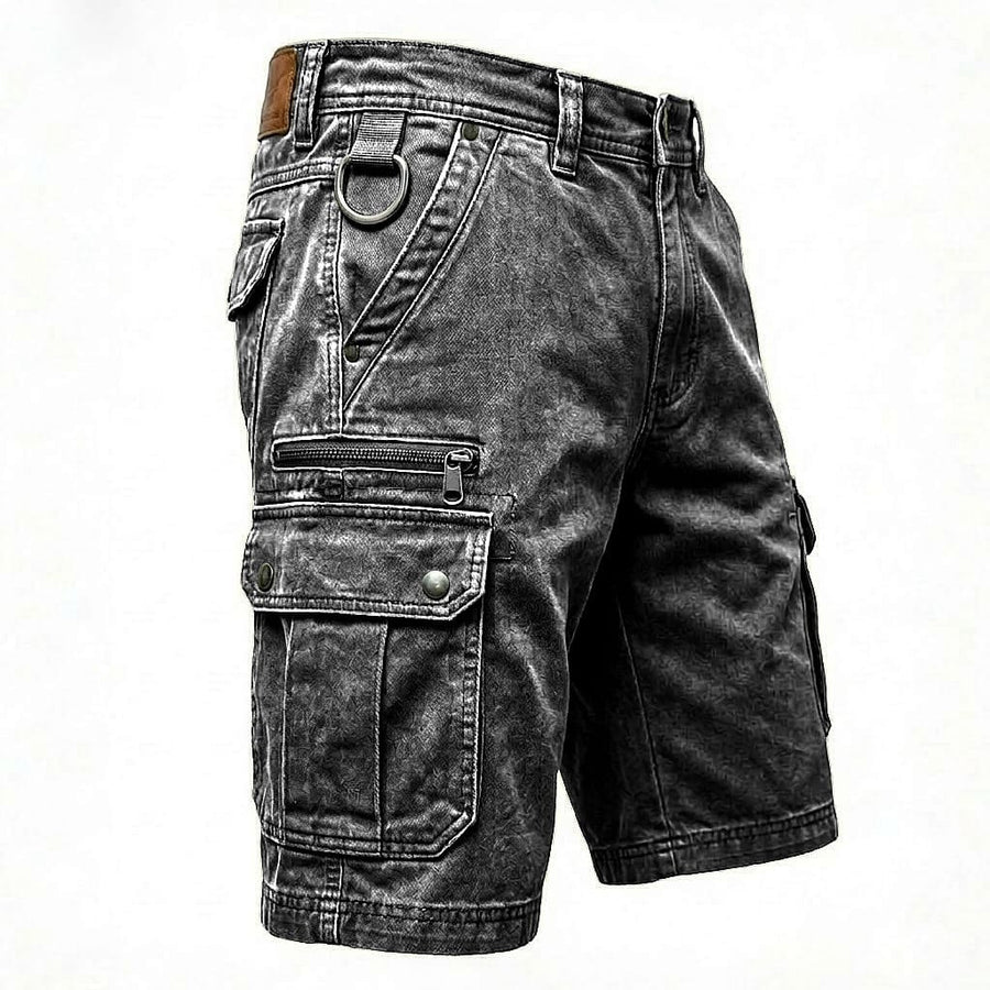 Blaine - Functional Denim Cargo Shorts