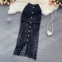 Solene Floral Lace Maxi Skirt