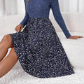 Dalia Floral High-Waisted Midi Skirt